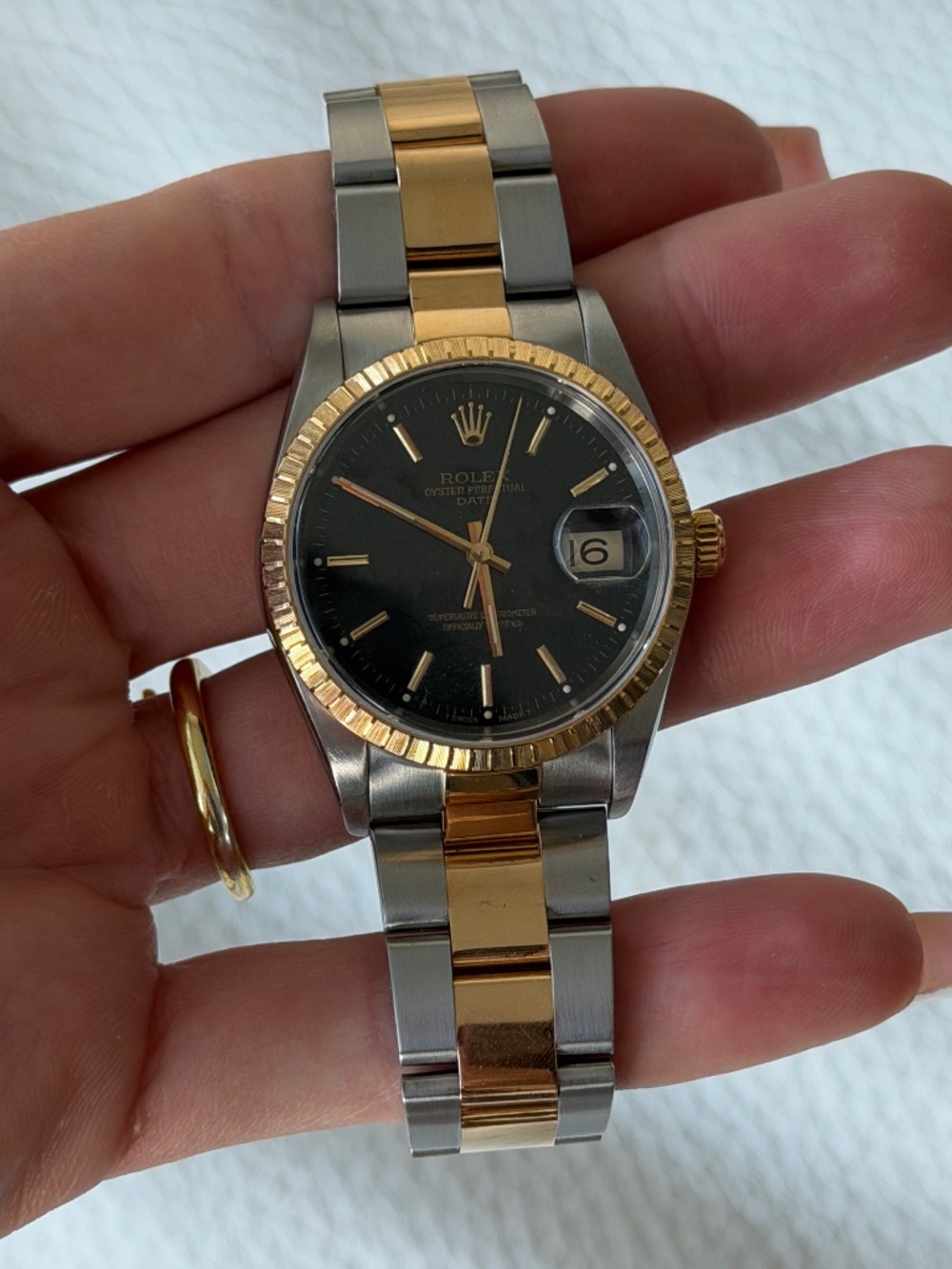 Rolex Datejust 36mm Ref. 116233 Black Dial Yellow Rolesor Oyster